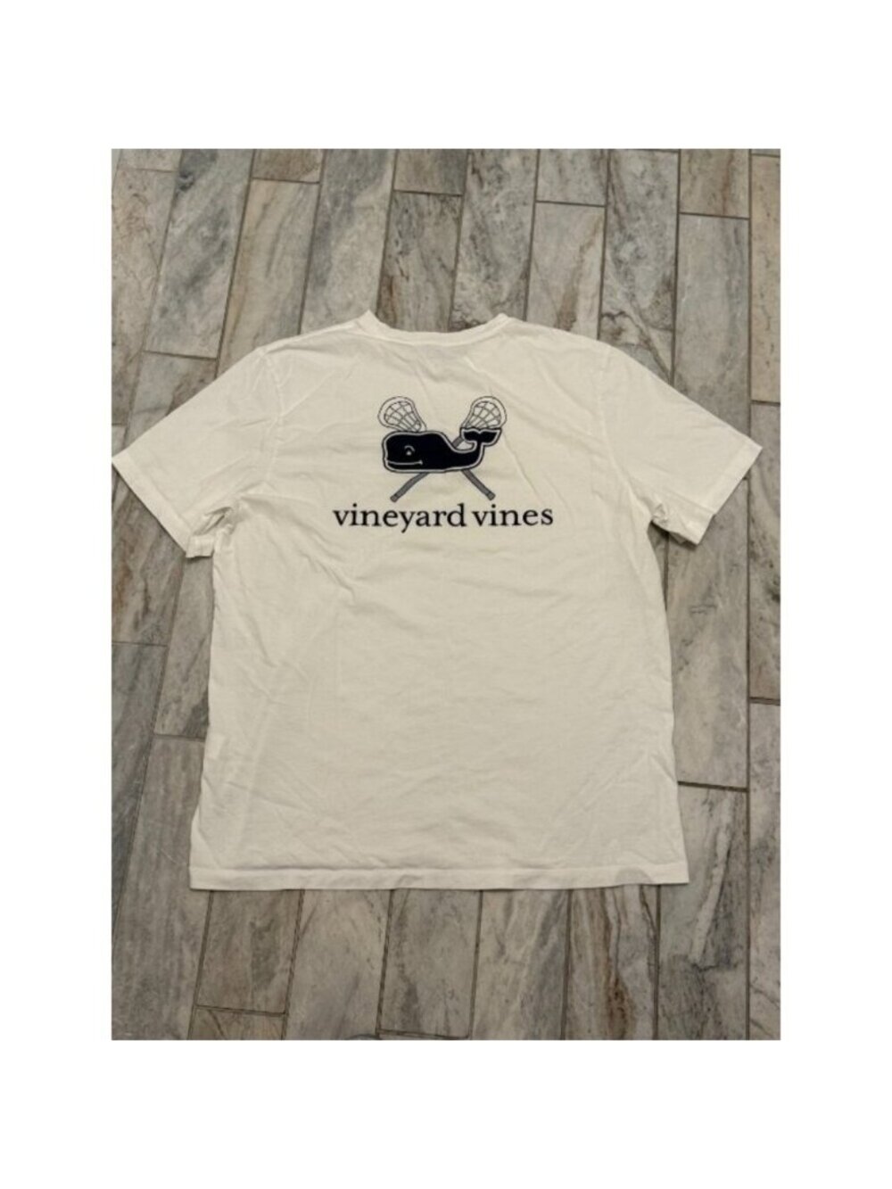 NEW Vineyard Vines men's XL white/navy Lacrosse t-shirt